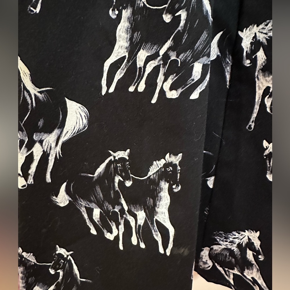 [RARE] Eva Rose Horse Print V-Neck Fit & Flare Dress - POCKETS! Small - Picture 7 of 10